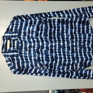 Tory Burch Women’s Blue & White Tie Dye Blouse size 6